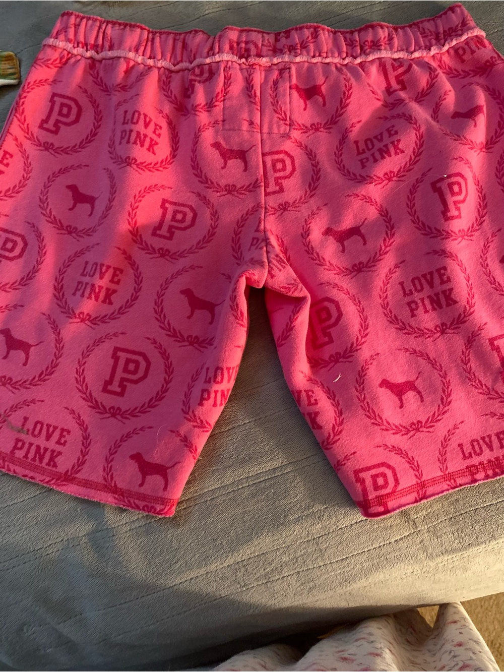 PINK Victoria's Secret Women's High-Waist Pink Logo Lounge Shorts